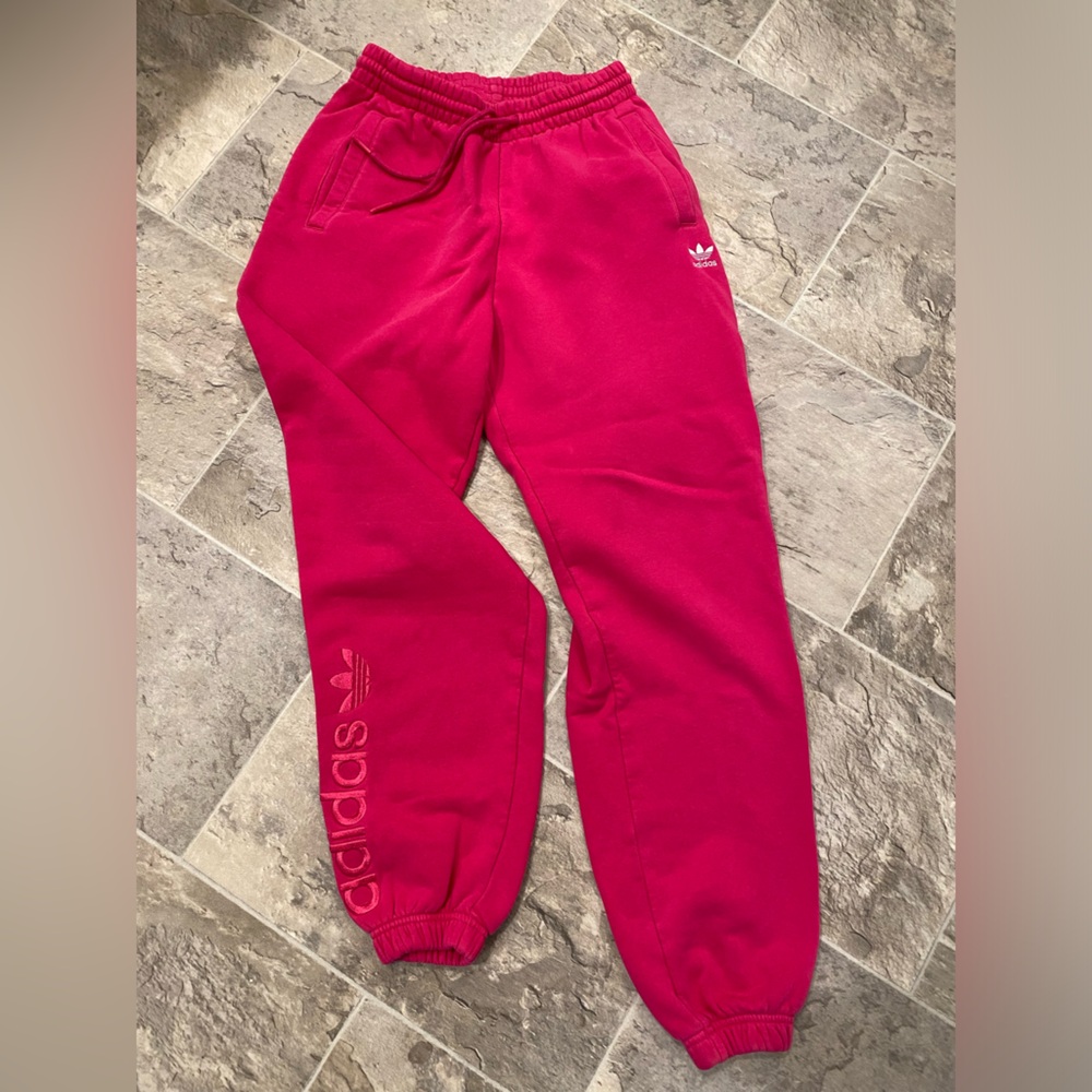 Rose pink adidas sweatpants
